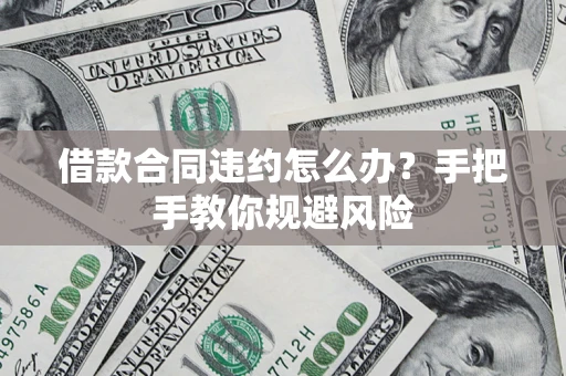济南借款合同违约怎么办？手把手教你规避风险