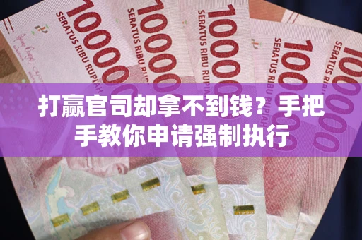 济南打赢官司却拿不到钱？手把手教你申请强制执行