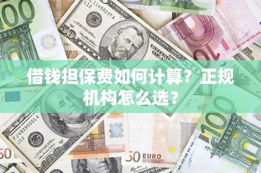 济南借钱担保费如何计算？正规机构怎么选？