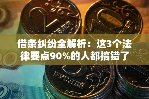 济南借条纠纷全解析：这3个法律要点90%的人都搞错了